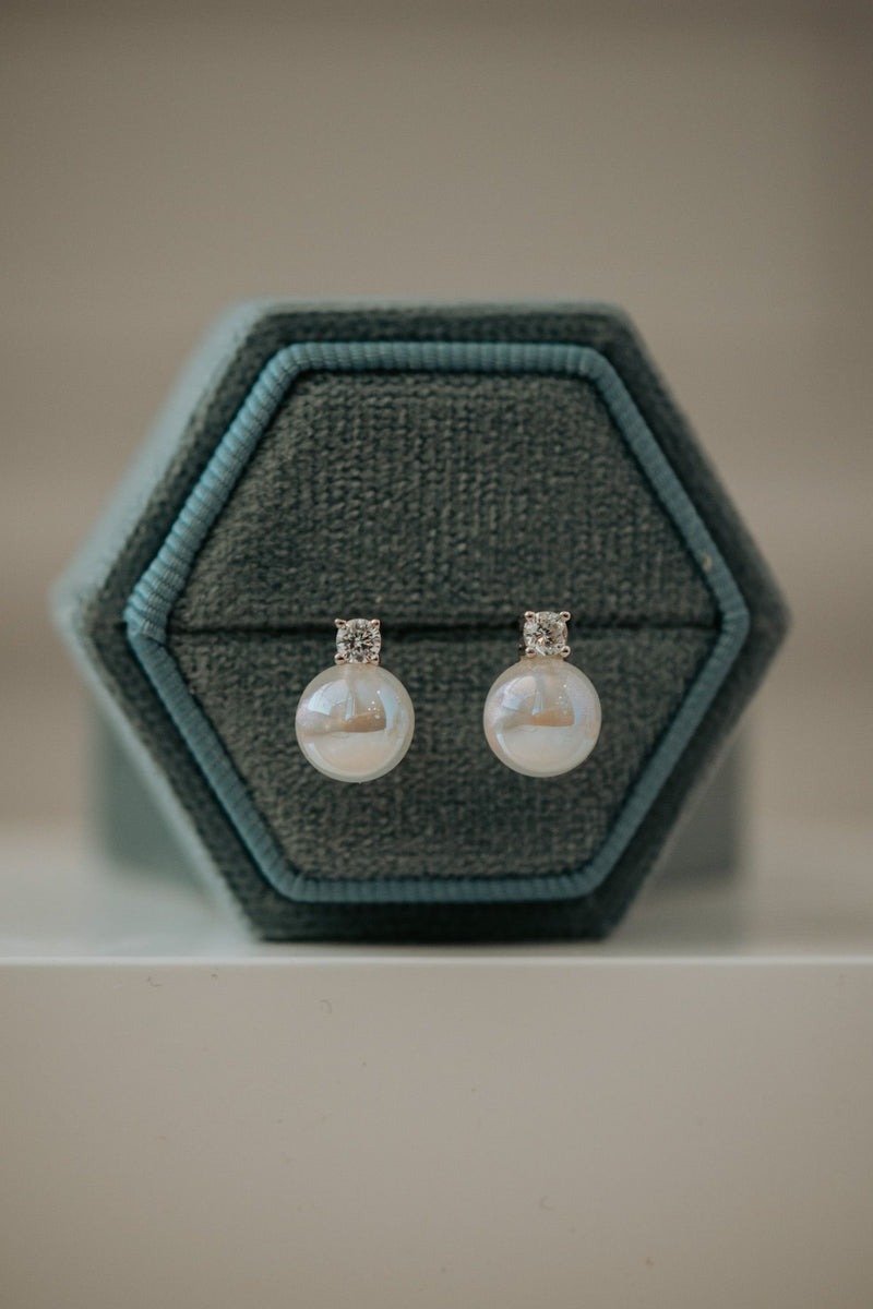 Liora Pearl Silver Stud Earrings