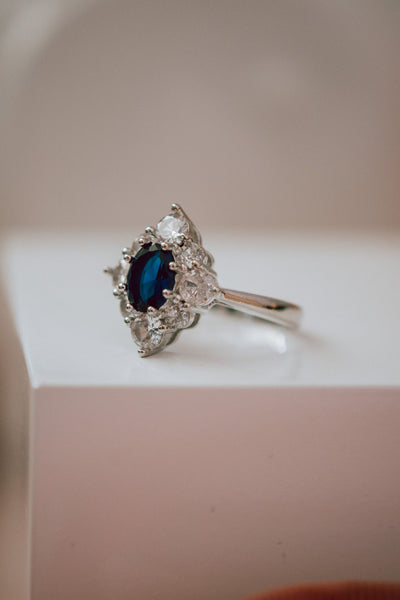 Yesha Sapphire Sterling Silver Ring