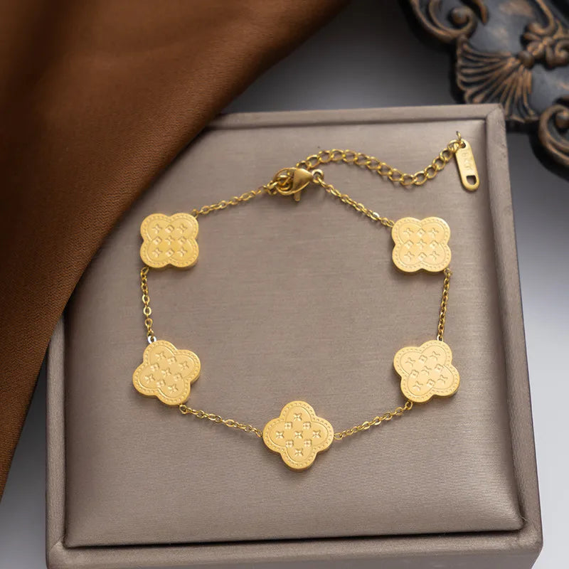 Blair Four Leaf Clover Gold Bracelet