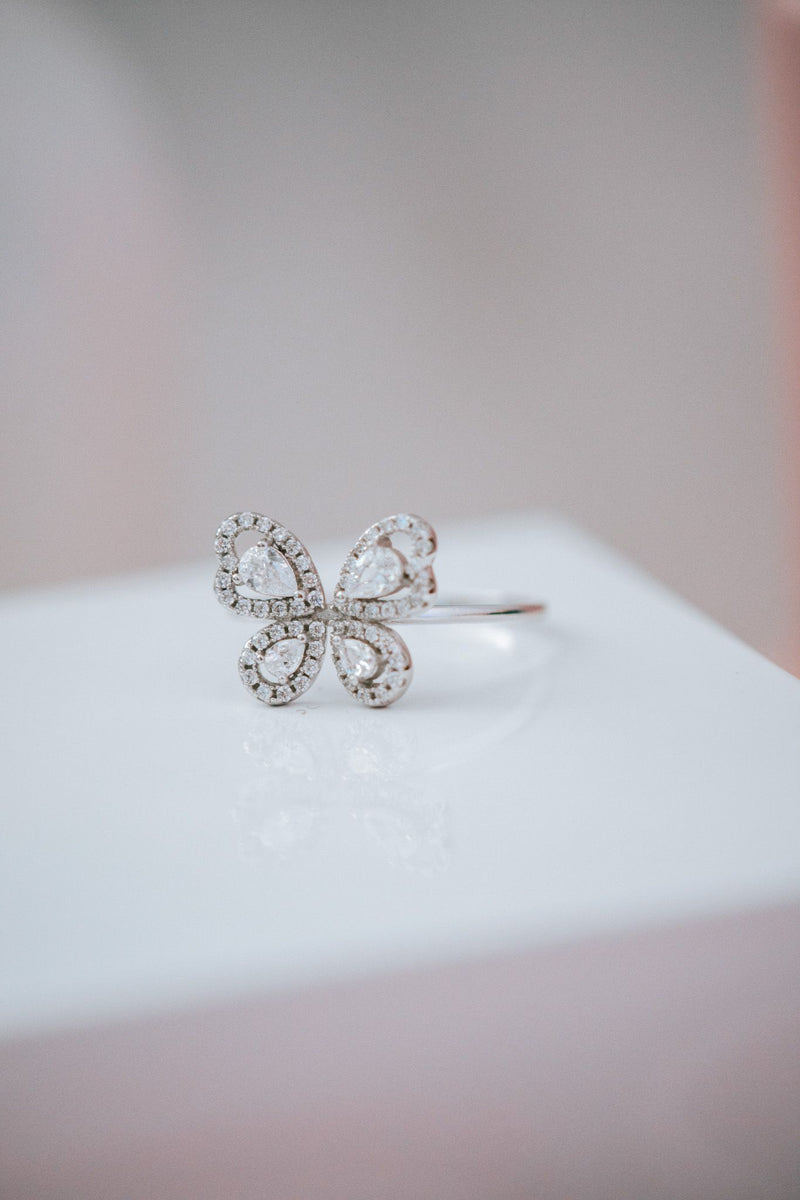 Cassie Butterfly Sterling Silver Ring