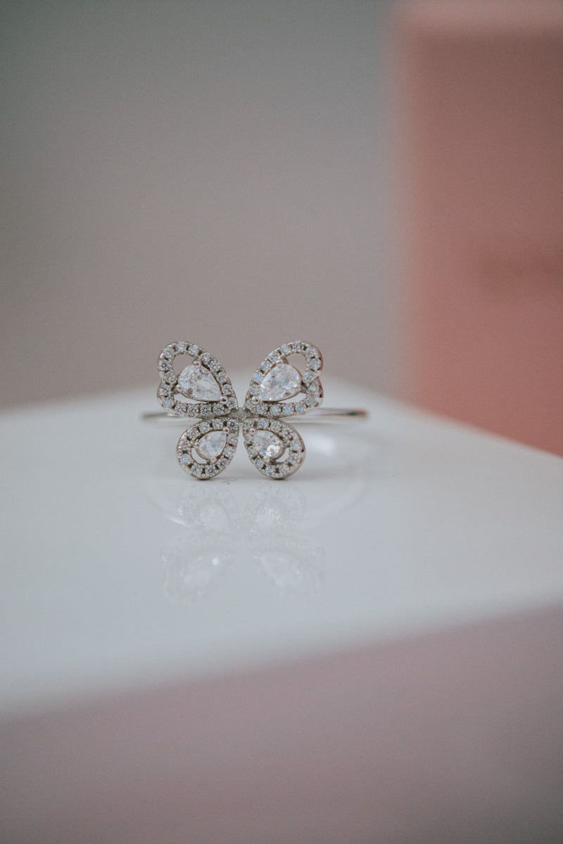 Cassie Butterfly Sterling Silver Ring