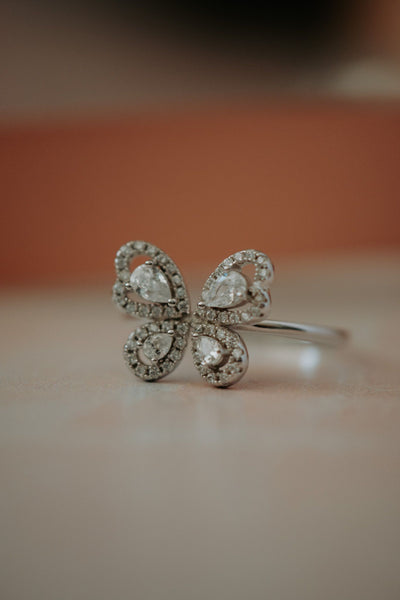 Cassie Butterfly Sterling Silver Ring