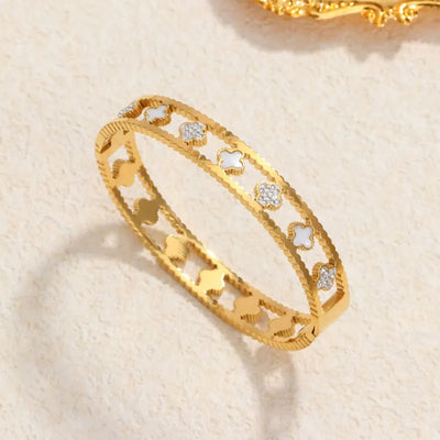 Addie Clover Gold Bangle