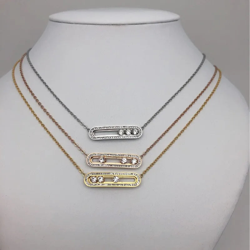 Alexa Crystal Bar Pendant Necklace