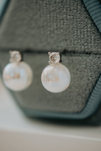 Liora Pearl Silver Stud Earrings