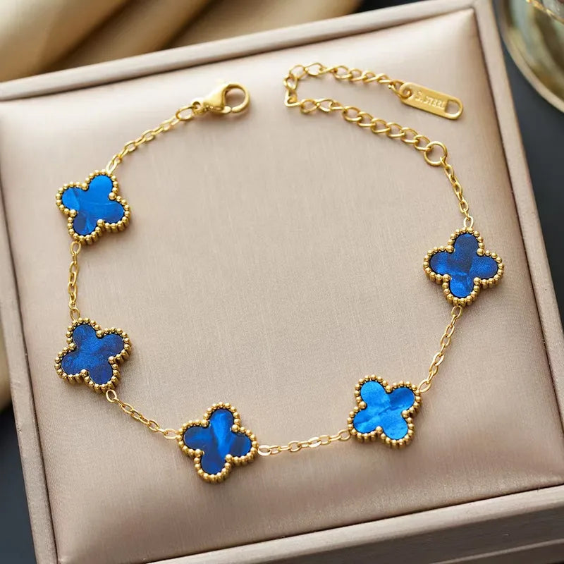 Danielle Four-Leaf Glazed Clover Bracelet