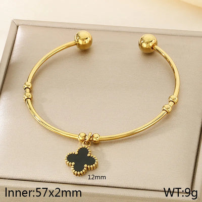 Dylan Four Leaf Clover Bangle Bracelet