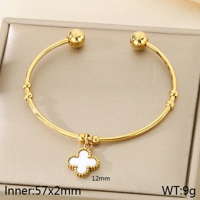 Dylan Four Leaf Clover Bangle Bracelet