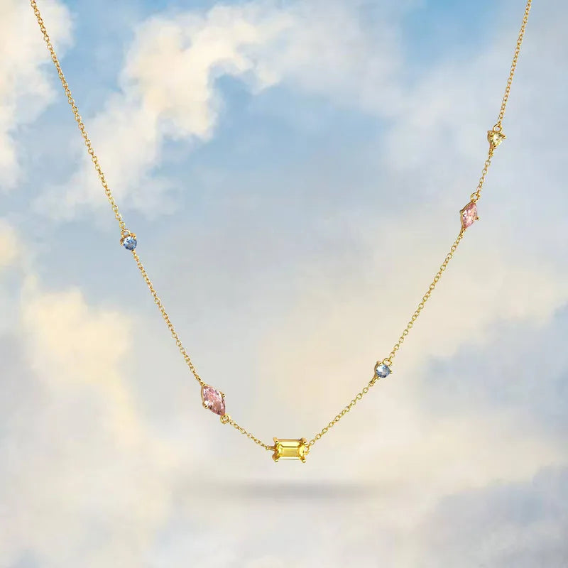 Jax Multi-Color Gold Plated Necklace