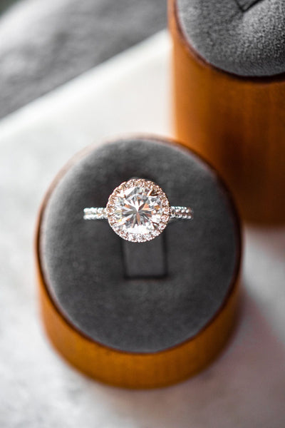 Veda Round Cut Purple Spinel Zircon Sterling Silver Ring