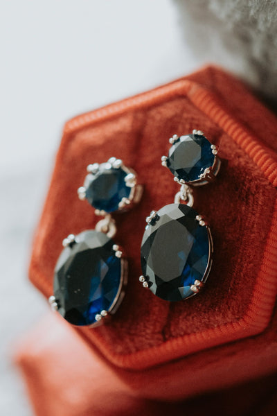 Love Her Madly Sapphire Drop Earrings