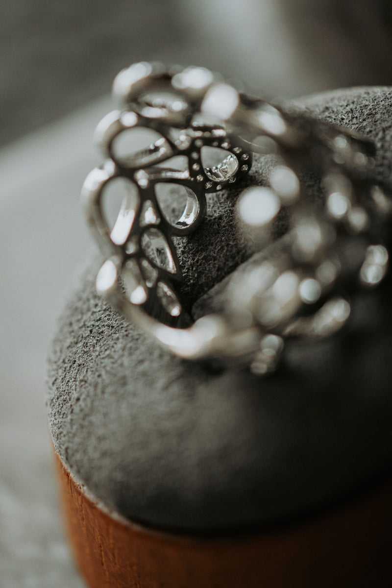 Carly Teardrop Sterling Silver Ring