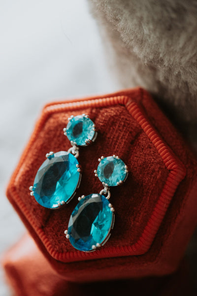 Love Her Madly Aquamarine Drop Earrings