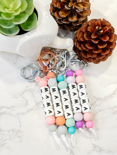 Candy Mama Keychain in Silicone Beads