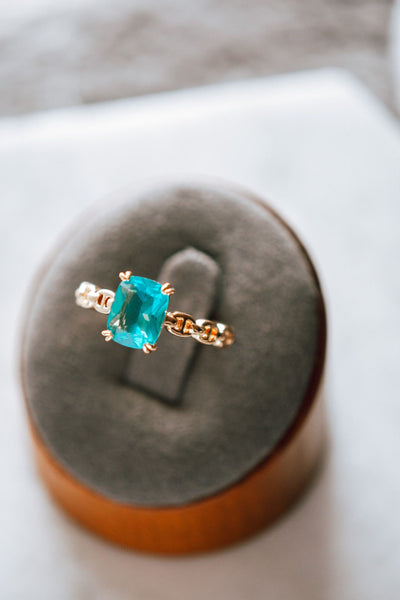 Ira Emerald Crystal Gold Ring