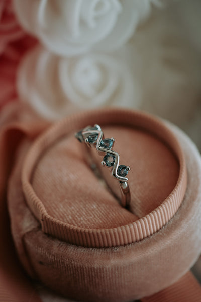 Jada Tourmaline Sterling Silver Ring Band