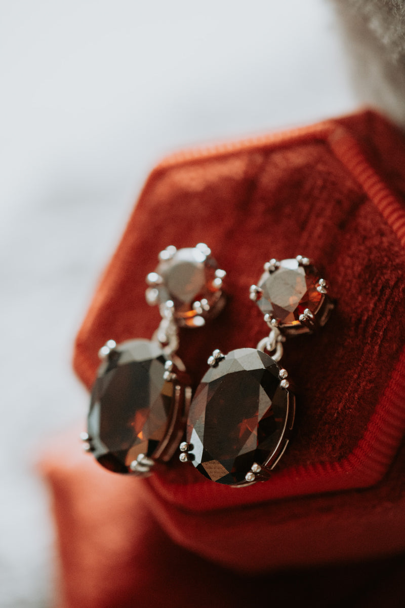 Love Her Madly Ruby Drop Earrings