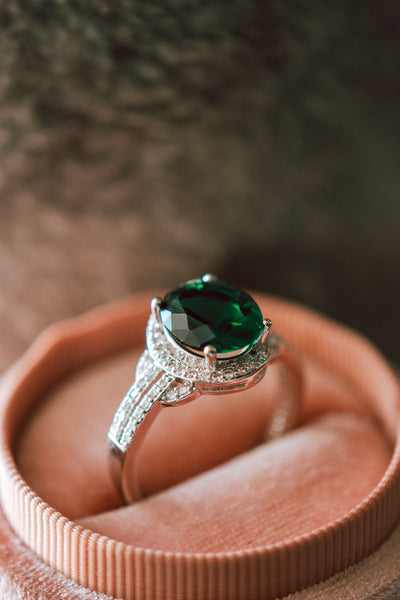 Same Love Emerald Stone Sterling Silver Ring