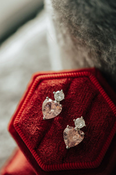 Tough Love Pink Gemstone Stud Earrings