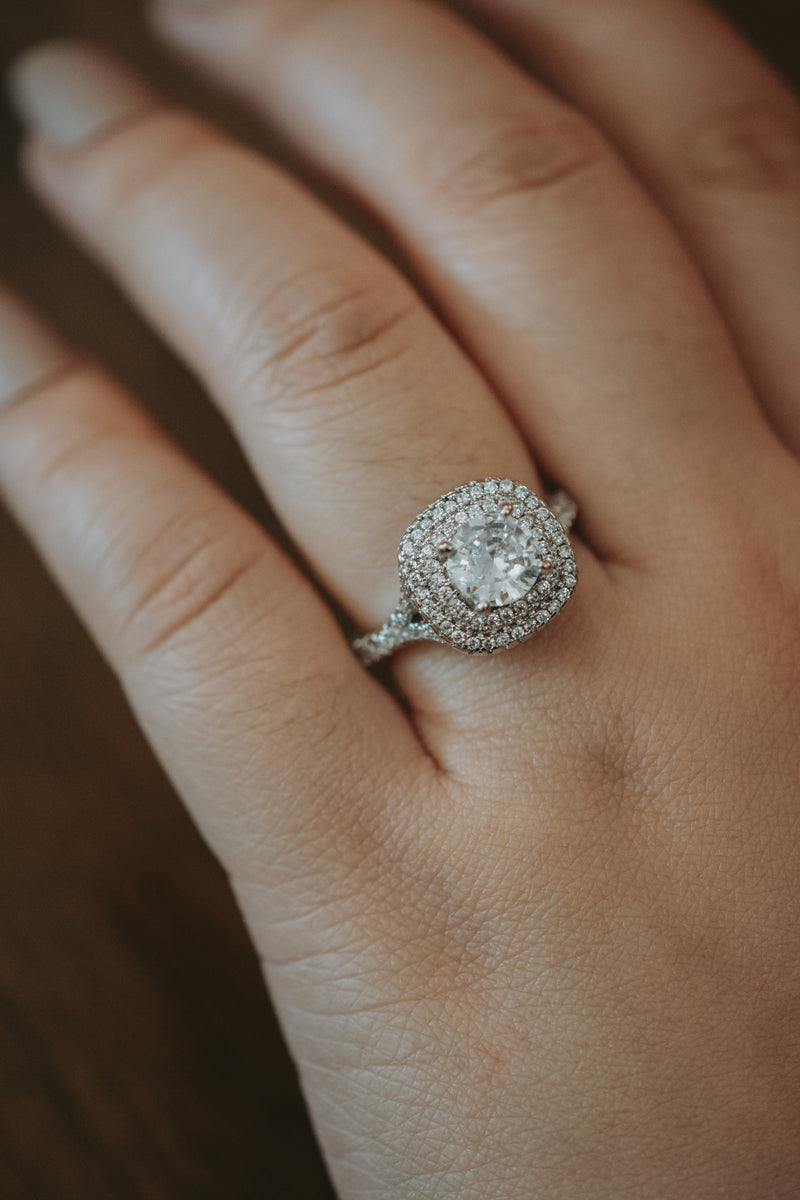 Laura Round Cut Sterling Silver Ring