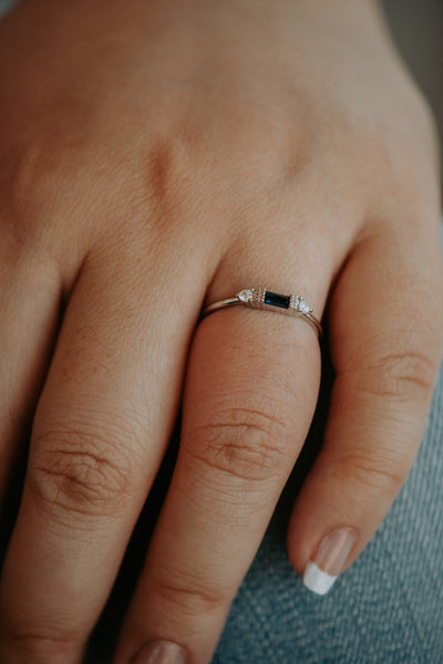 Em Dainty Sapphire Sterling Silver Ring