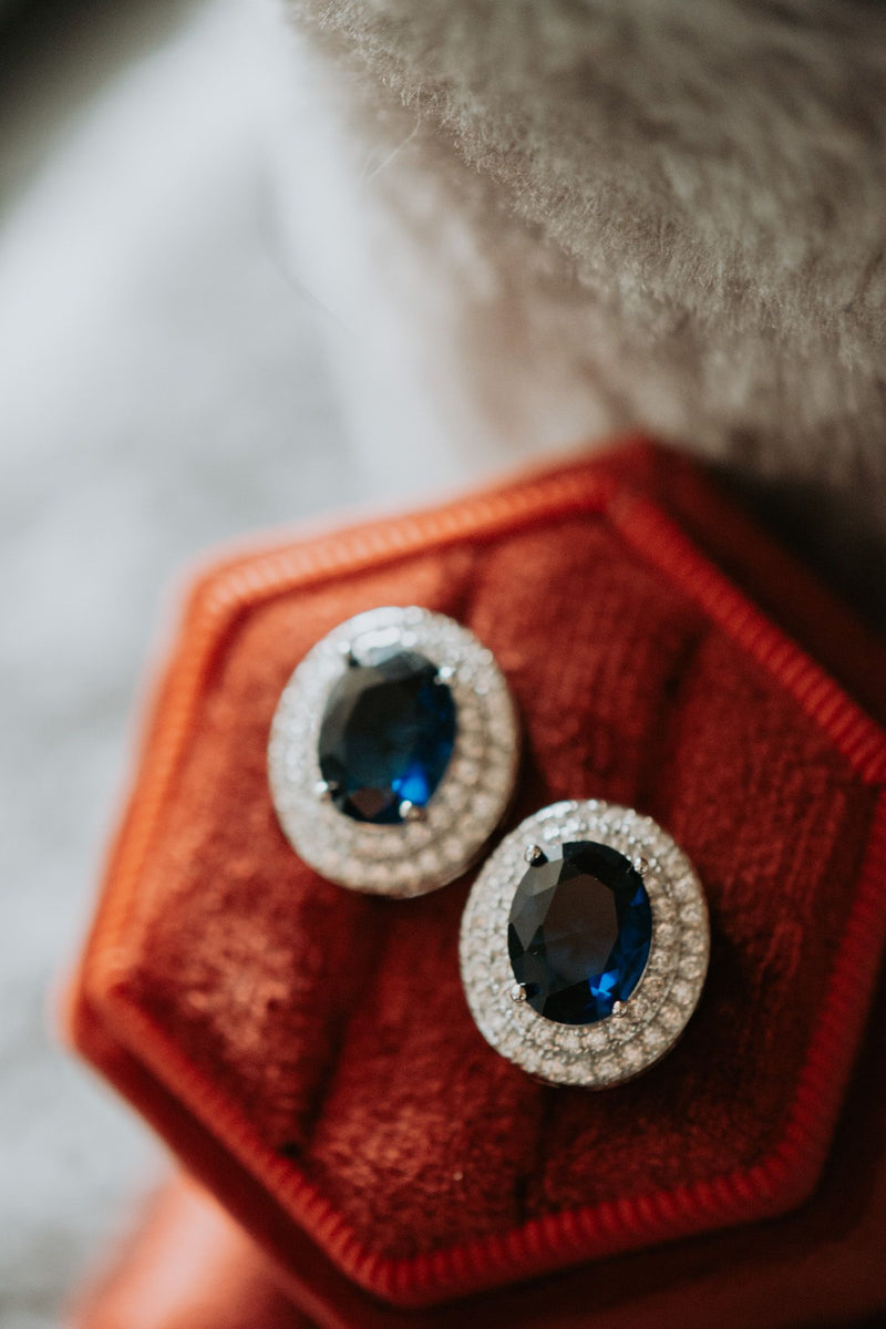 Addicted To Love Sapphire Stud Earrings