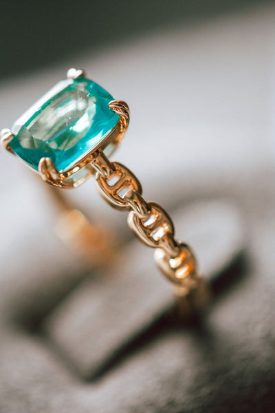 Ira Emerald Crystal Gold Ring