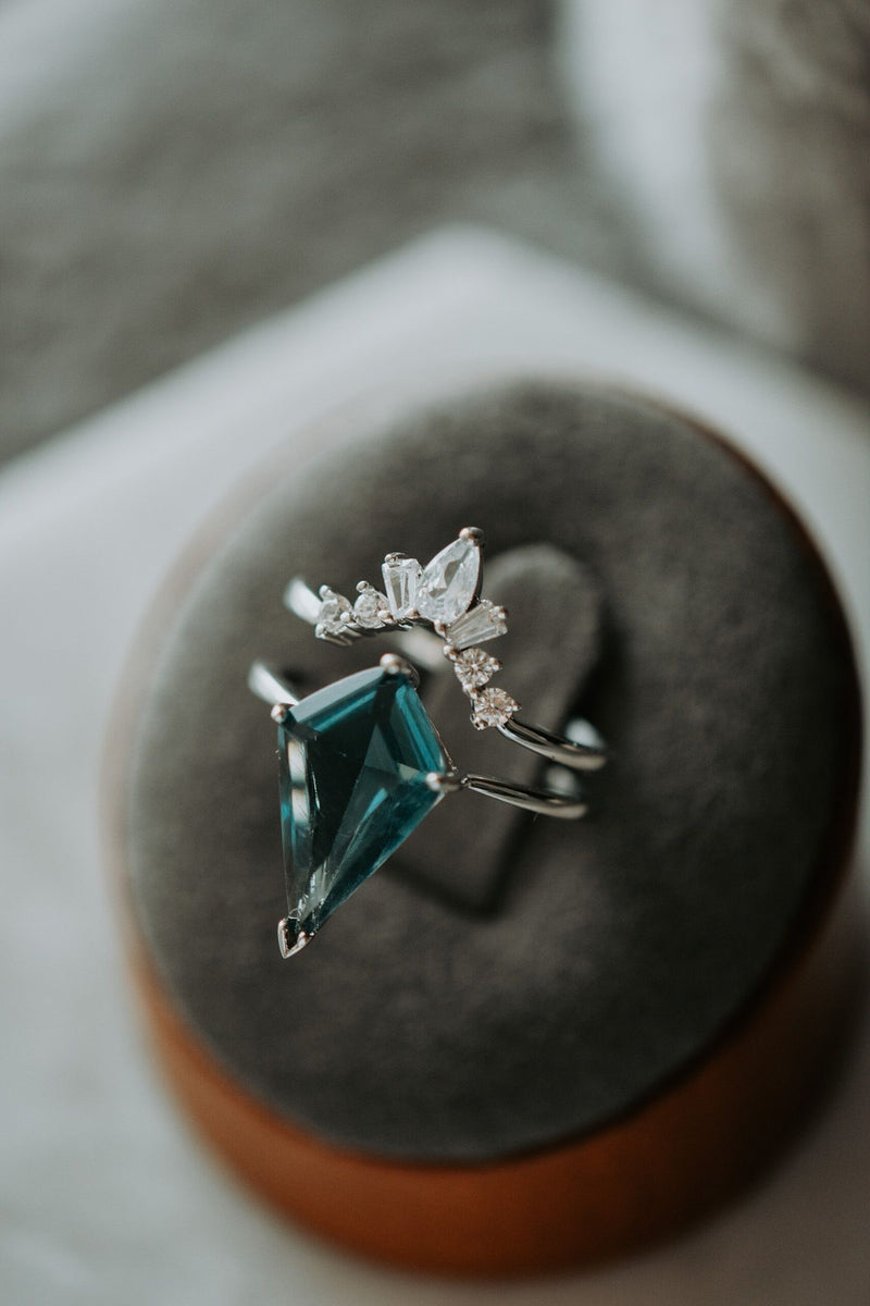 Samara 2PC Blue Crystal Ring Set